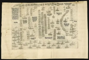 The Battle of Lepanto on 7 October 1571, 1571. Artist: Jenichen The Battle of Lepanto on 7 October 1571, 1571. Artist: Jenichen