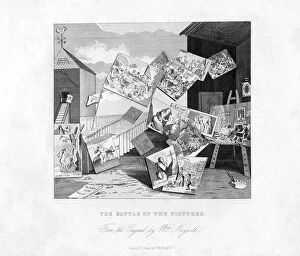 Images Dated 26th May 2007: The Battle of the Pictures, 19th century. Artist: William Hogarth