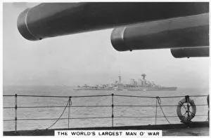 Battlecruiser HMS Hood, seen from HMS Nelson, 1937 Battlecruiser HMS Hood, seen from HMS Nelson, 1937