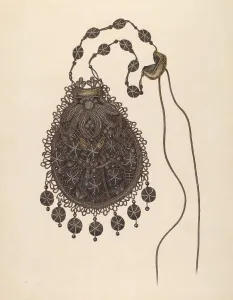 Ray Price Beaded Handbag Print, c. 1938