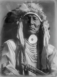Black And White Native American Images Prints: Bear Cut Ear, c1908. Creator: Edward Sheriff Curtis