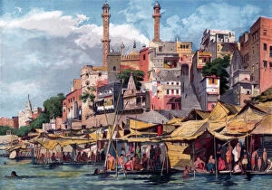 Images Dated 25th June 2007: Benares, India, 1857. Artist: William Carpenter