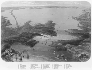 Birds-Eye View of the Straits of Kertch & Sea of Azoff, c1870 Birds-Eye View of the Straits of Kertch & Sea of Azoff, c1870