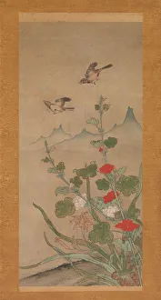 Birds and Flowers of Summer and Autumn, mid-16th century. Creator: Shikibu Terutada Birds and Flowers of Summer and Autumn, mid-16th century. Creator: Shikibu Terutada