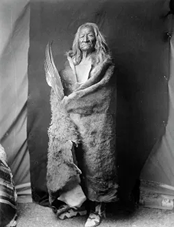 Vintage Black And White Photos USA Prints: Black Eagle-Assiniboin, c1908. Creator: Edward Sheriff Curtis