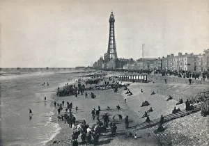 Blackpool - View of the Front, Showing the Tower, 1895 Blackpool - View of the Front, Showing the Tower, 1895
