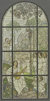 Stained Glass Window Designs Prints: The blessed. Creator: Wilhelm Sus