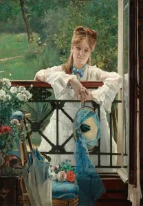 Fine Art Images Belgium Prints: The Blue Ribbon, ca 1894. Creator: Stevens, Alfred (1823-1906)