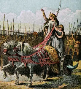 Images Dated 2nd August 2006: Boadicea And Her Army Print, Colour Plate