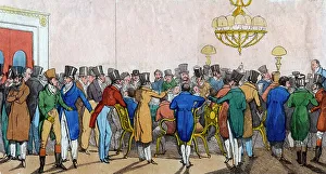 Colorful 19th Century Artwork Prints: Bobs first introduction to gaming, a modern Hell, c1821. Artist: Henry Thomas Alken