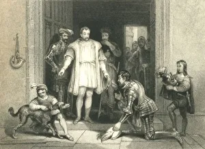 'Bolingbroke's False Homage to Richard II., at Flint Castle', 1836. Creators: Unknown 'Bolingbroke's False Homage to Richard II., at Flint Castle', 1836. Creators: Unknown