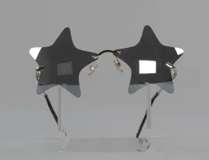Bootsy Collins style star shaped mirrored lens sunglasses