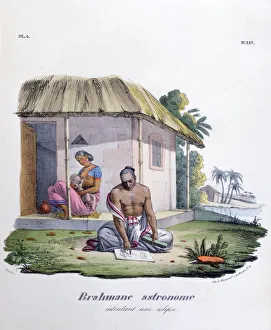 Images Dated 19th February 2007: Brahmin Astronomer Lithograph Print