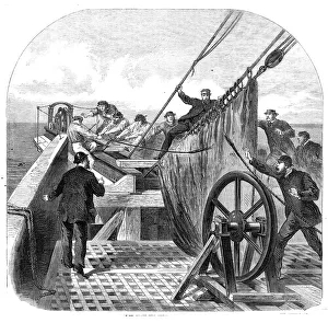 Great Eastern Ship Prints: The breaking of the Atlantic Telegraph Cable on board the Great Eastern