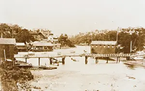 Black And White Australia Prints: Bridge across Mosman Bay, c1910. Creator: Unknown