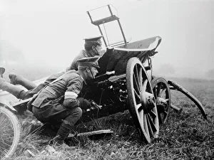 Print of British Motorcycle Despatch Riders