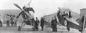 Images Dated 16th August 2006: British Royal Flying Corps aircraft under repair, c1916