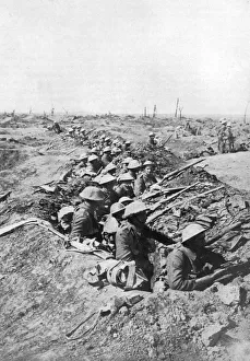 British troops on the Somme Heights, France, First World War, 1914-1918, (c1920) British troops on the Somme Heights, France, First World War, 1914-1918, (c1920)