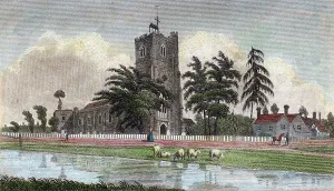 Broxbourne, Hertfordshire, 19th century. Artist: Warren Broxbourne, Hertfordshire, 19th century. Artist: Warren