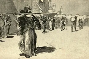 Norse Mythology Prints: Brunhild Hurls Spear, 1882 Print