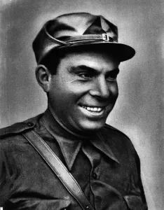 Buenaventura Durruti (1896-1936), Spanish anarchist leader, reproduction of a photograph Buenaventura Durruti (1896-1936), Spanish anarchist leader, reproduction of a photograph