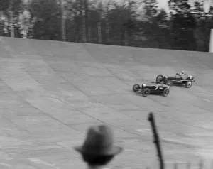Bugatti Type 35 of EM Thomas and Ballot of Jack Dunfee racing at a BARC meeting Bugatti Type 35 of EM Thomas and Ballot of Jack Dunfee racing at a BARC meeting