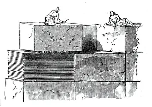 Print of Building the Pyramids, 1844