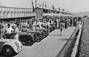 The busy pits: before the start of Le Mans 24-hour Race, 1937 The busy pits: before the start of Le Mans 24-hour Race, 1937