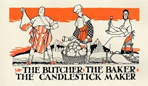 The Butcher, The Baker, The Candlestick Maker Print c1925