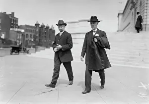 Print of Senator Charles Allen Culberson exiting the Russell Senate Office Building