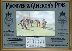Calendar advertising MacNiven & Camerons Pens, 1907 Calendar advertising MacNiven & Camerons Pens, 1907