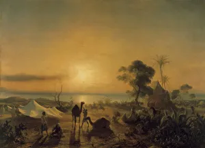 The Camp at Staoueli, 1830. Artist: Theodore Gudin The Camp at Staoueli, 1830. Artist: Theodore Gudin