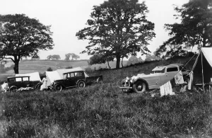 Camping Scene Print, c1933
