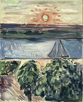 Edvard Munch Norway Prints: Canal at sunset, 1908