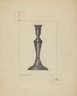 Eugene Barrell Candlestick Print, 1936
