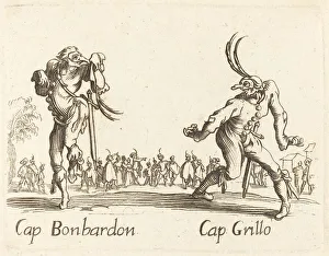 Jacques Callot Etchings Prints: Cap. Bonbardon and Cap. Grillo. Creator: Unknown
