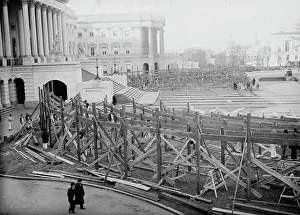 Black And White Historic Images Prints: Capitol - stands for Inaug. between c1910 and c1915. Creator: Bain News Service