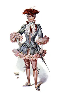 Female Costume Design Prints: The Carnation, 1899