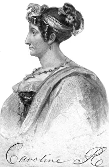 Caroline of Brunswick, queen consort of King George IV, 19th century.Artist: Woolnoth Caroline of Brunswick, queen consort of King George IV, 19th century.Artist: Woolnoth