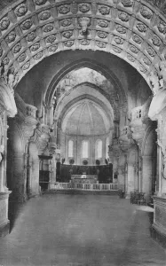 French Catholic Church Prints: Cathedrale D Avignon. - Cathedral Inside, c1925