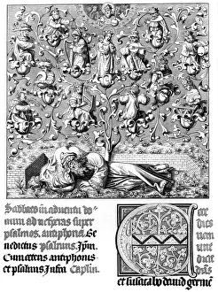 Celestial concert, 15th century (1849).Artist: A Bisson Celestial concert, 15th century (1849).Artist: A Bisson
