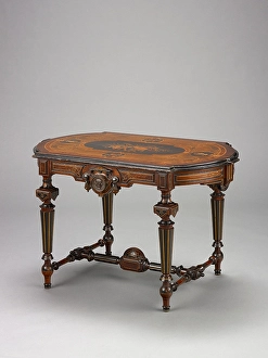 American Decorative Arts Prints: Center table, about 1870. Creator: Unknown