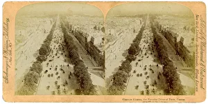 The Champs Elysees, Paris, France, 1894.Artist: Underwood & Underwood The Champs Elysees, Paris, France, 1894.Artist: Underwood & Underwood