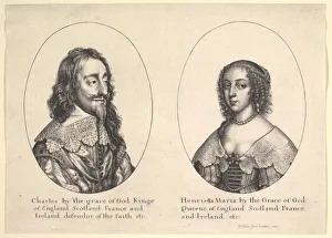 Charles I and Henrietta Maria, 1641. Creator: Wenceslaus Hollar Charles I and Henrietta Maria, 1641. Creator: Wenceslaus Hollar