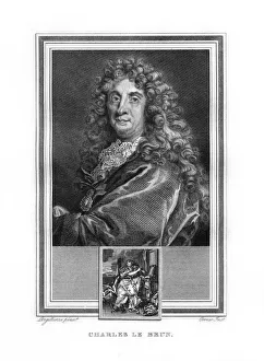 Charles le Brun, French Baroque era painter, (1825).Artist: John Corner Charles le Brun, French Baroque era painter, (1825).Artist: John Corner