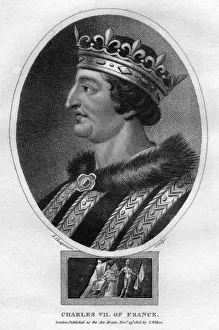 Charles VII, King of France, (1805).Artist: J Chapman Charles VII, King of France, (1805).Artist: J Chapman