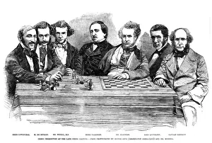 Chess celebrities at the late chess meeting, 1855 Chess celebrities at the late chess meeting, 1855