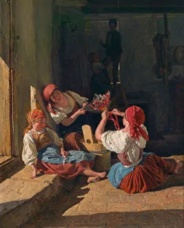 Framed Print : Children's Print: Conscripts Hat Decoration, 1854 Framed Print : Children's Print: Conscripts Hat Decoration, 1854
