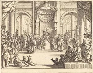Jerusalem Biblical Scene Prints: Christ Disputing with the Doctors, 1635. Creator: Jacques Callot