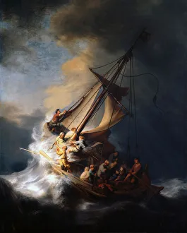 Rembrandt Prints: Rembrandt's Print of Christ in Stormy Waters